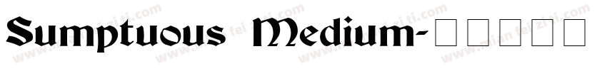 Sumptuous Medium字体转换